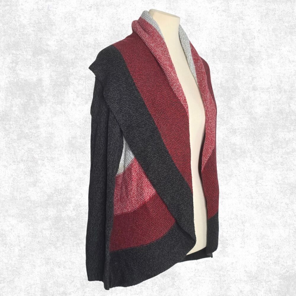 New Direction Striped Open Front Cardigan โ Size M โ Gothcore / Cozy Academia - Picture 4 of 4